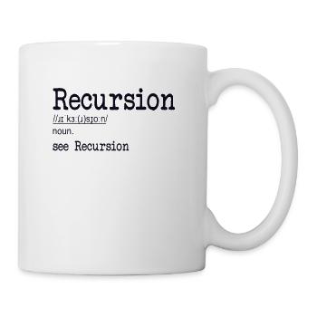 Recursion Definition Developer Coder Programmierer - Tasse - Weiß - Rechts