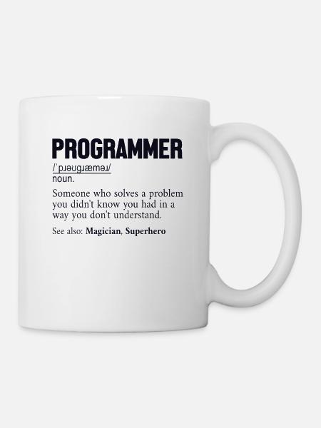 Programmer Definition Softwareentwickler Coder - Tasse - Weiß