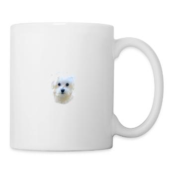 Vorsicht vor dem Herrchen, harmlos Malteser - Tasse - Weiß - Rechts