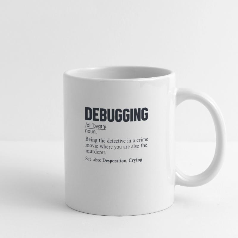 Définition de débogage Développeur Codeur Programmeur Mug blanc