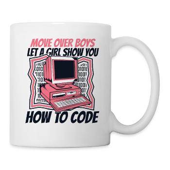 Let A Girl Show You How To Code Developer - Tasse - Weiß - Rechts