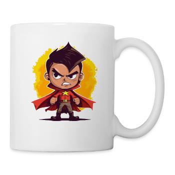 Superhero Kid Illustration & Action Graphics - Mug - white - Right