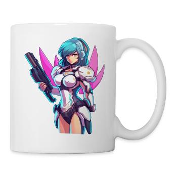 Manga Girl - E-Girl -Warrior Princess - Mug blanc - blanc - Droite