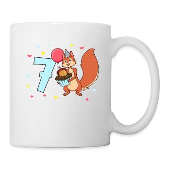 With Squirrel - Children's Birthday 7 Years - Mug - white - Right