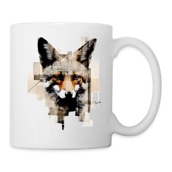 Fuchs Tierliebhaber Geschenk Wildtier Tier Motiv - Tasse - Weiß - Rechts