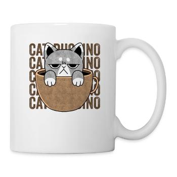 Cat Puccino Cappuccino - Tasse - Weiß - Rechts