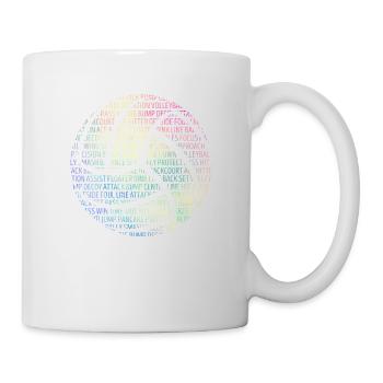 Cute Volleyball Design Silhouette Team Sports - Mug - white - Right