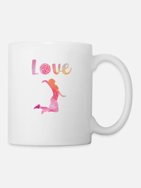 Liebe Volleyballspieler Mannschaftssportarten - Tasse - Weiß