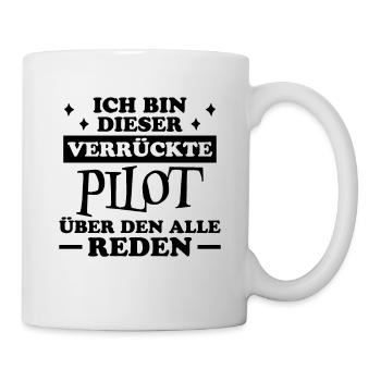 Pilot Spruch Flug Flugsport Witz Piloten Geschenk - Tasse - Weiß - Rechts