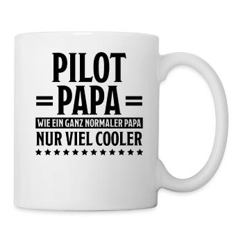 Pilot Spruch Flug Flugsport Witz Piloten Geschenk - Tasse - Weiß - Rechts