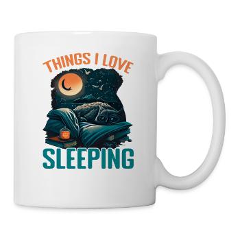 Les choses que j’aime, dormir dans mon lit 13 - Mug blanc - blanc - Droite