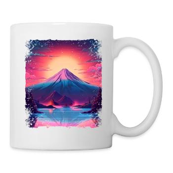 Mont Fuji Sight Esthétique Japon Volcan Vaporwave - Mug blanc - blanc - Droite