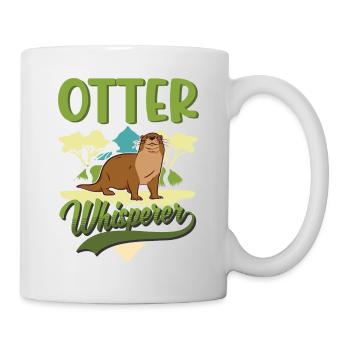 Otter Flüsterer Fischotter Geschenk Seeotter - Tasse - Weiß - Rechts