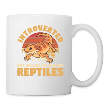 Introverted But Willing To Discuss Reptiles - Mug - white - Right