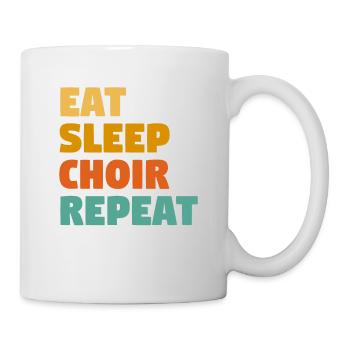 Eat Sleep Choir Répéter Musicien Chanteur Chant - Mug blanc - blanc - Droite