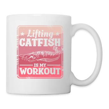 Soulever le poisson-chat est mon entraînement Catfishing Fishing - Mug blanc - blanc - Droite