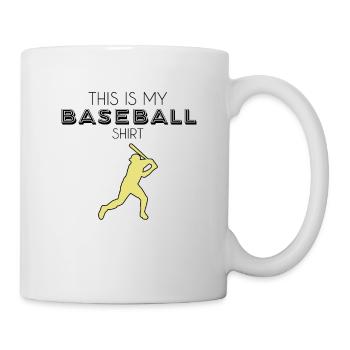Chemise de baseball - Mug blanc - blanc - Droite