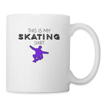 skating shirt - Tasse - Weiß - Rechts