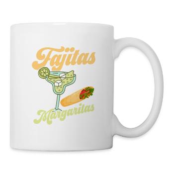 Fajitas & Margaritas Foodie Taco Food Wrap - Tasse - Weiß - Rechts
