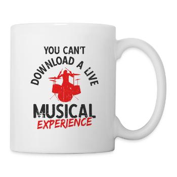 Schlagzeug Spieler Drummer - Tasse - Weiß - Rechts