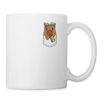Rainbow Capybara Flag Pride LGBTQ Capybaras - Mug - white - Right