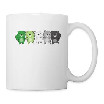 Aromantik Flag Pride LGBTQ süßer Biber - Tasse - Weiß - Rechts