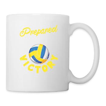 Being prepared is half the victory volleyball - Mug - white - Right
