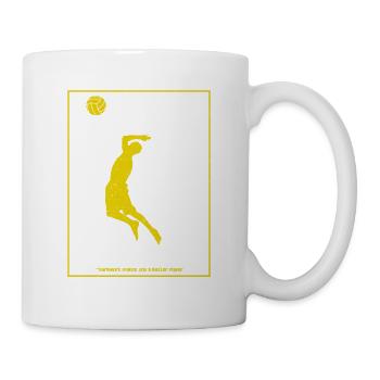 Volleyball Spieler Trainer Fans Mannschaftssport - Tasse - Weiß - Rechts