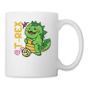 T-Rex déteste les joueurs de volleyball athlètes sports de loisir - Mug blanc - blanc - Droite