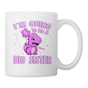 I'm Going To Be A Big Sister Dinosaur Graphic Idea - Mug - white - Right
