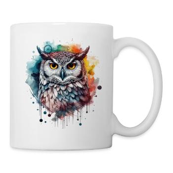 Owl Night Bird Bird Animal Gift Art - Mug - white - Right