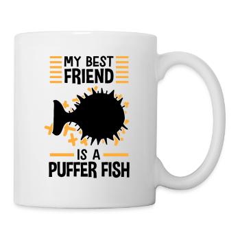Kugelfisch ist mein Freund Riesenkugelfisch - Tasse - Weiß - Rechts