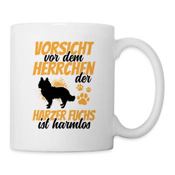 Vorsicht vor Harzer Fuchs altdeutscher Hütefuchs - Tasse - Weiß - Rechts
