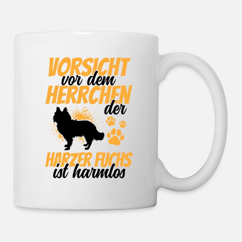 Vorsicht vor Harzer Fuchs altdeutscher Hütefuchs - Tasse - Weiß