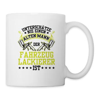 Old man, the vehicle painter is a painter - Mug - white - Right