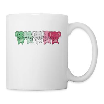 Abrossexual Flag Pride LGBTQ Cute Elephant - Mug - white - Right