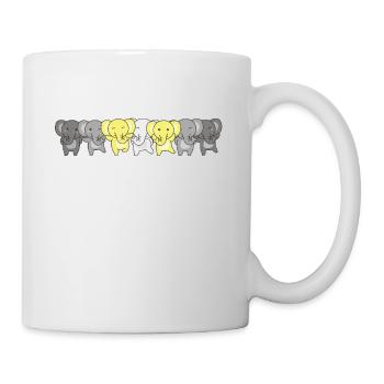 Demiping Flag Pride LGBTQ Cute Elephant - Mug - white - Right