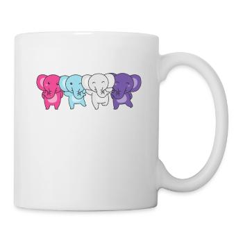 Multisexual Flag Pride LGBTQ Cute Elephant - Mug - white - Right
