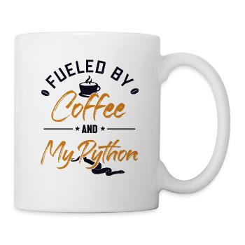 Fueled by Coffee and my Python Python Banana Ball - Mug - white - Right