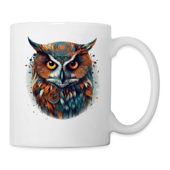 Owl Night Bird Bird Animal Gift Art - Mug - white - Right