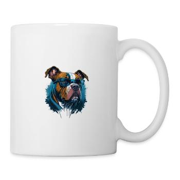 my pitbull is harmless quote dog items owner - Mug - white - Right
