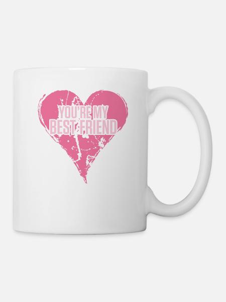 mein bester freund - Tasse - Weiß