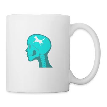 Ich habe diesen Hund in mir Röntgen-Meme - Tasse - Weiß - Rechts