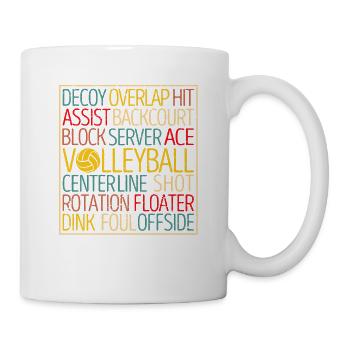 Volleyball-Liebhaber Worte lustig Team Sport Spiel - Tasse - Weiß - Rechts