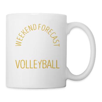 Prévisions du week-end 100% de chances de volleyball - Mug blanc - blanc - Droite