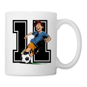 Football Birthday - 11 year old boy - 11. - Mug - white - Right
