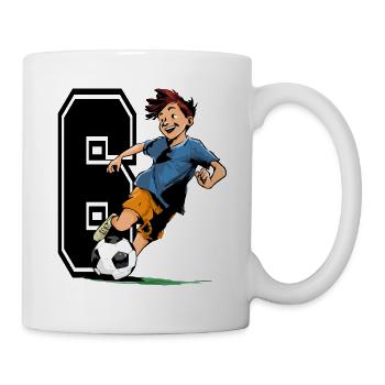 Anniversaire de football - 6 ans Garçon - 6. - Mug blanc - blanc - Droite