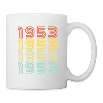 1953 Vintage Retro Geburtstagsgeschenk 1953 - Tasse - Weiß - Rechts