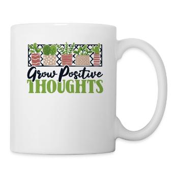 Cultiver des pensées positives Jardin de jardins familiaux Horticulture - Mug blanc - blanc - Droite