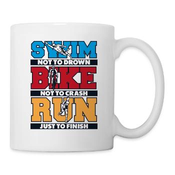 Swim Bike Run Triathlon Bike Triathlete Training - Mug - white - Right